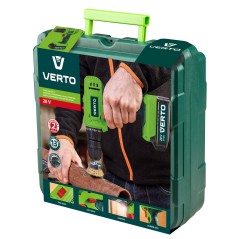 VERTO 50G291 Wiertarko-wkrętarka akumulatorowa 2 x 20V, Li-Ion/1.5Ah, walizka 
