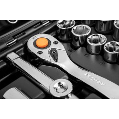 NEO TOOLS 10-058 Klucze nasadowe 1/2", 1/4" , zestaw 82 szt. ECO 