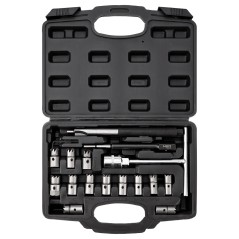 NEO TOOLS 11-885 Frezy do czyszczenia gniazd wtryskiwaczy - zestaw 17 szt. 