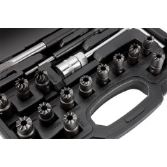 NEO TOOLS 11-885 Frezy do czyszczenia gniazd wtryskiwaczy - zestaw 17 szt. 