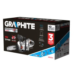 GRAPHITE 58G034 Pilarka łańcuchowa aku Energy+ 18V Li-Ion, prowadnica 10" (250mm), bez akumulatora 