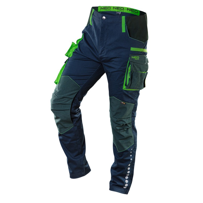 NEO TOOLS 81-226-L Spodnie robocze PREMIUM, 62% bawełna, 35% poliester, 3% elastan, rozmiar L