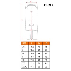 NEO TOOLS 81-226-L Spodnie robocze PREMIUM, 62% bawełna, 35% poliester, 3% elastan, rozmiar L 