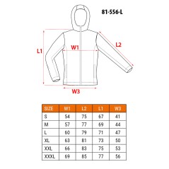 NEO TOOLS 81-556-L Bluza dziana, ocieplana z kapturem, rozmiar L 