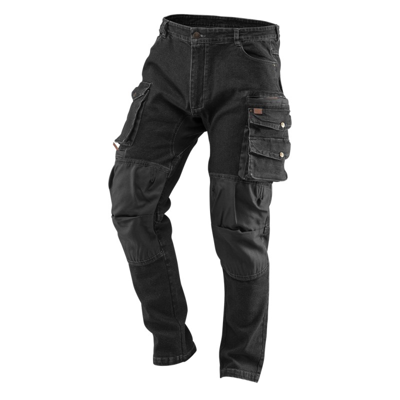 NEO TOOLS 81-236-XS Spodnie robocze DENIM, czarne, rozmiar XS