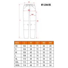 NEO TOOLS 81-236-XS Spodnie robocze DENIM, czarne, rozmiar XS 
