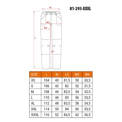 NEO TOOLS 81-293-XXXL Spodnie robocze OUTDOOR, 4 way stretch, zielone-szare, rozmiar XXXL 