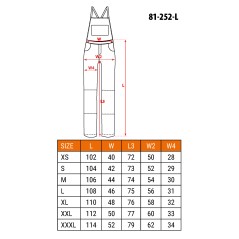 NEO TOOLS 81-252-L Ogrodniczki robocze Camo URBAN, rozmiar L 