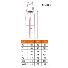 NEO TOOLS 81-248-S Ogrodniczki robocze HD Slim, rozmiar S 