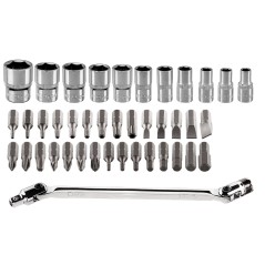 NEO TOOLS 08-603 Klucze nasadowe 1/4", zestaw 41szt 