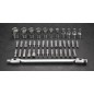 NEO TOOLS 08-603 Klucze nasadowe 1/4", zestaw 41szt
