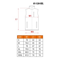 NEO TOOLS 81-520-XXL Bezrękawnik roboczy, dwustronny, jedna strona odblaskowa, żółta, rozmiar XXL/58 