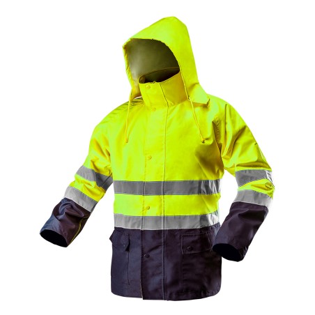 NEO TOOLS 81-720-XL Kurtka robocza ostrzegawcza wodoodporna, żółta, rozmiar XL