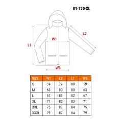 NEO TOOLS 81-720-XL Kurtka robocza ostrzegawcza wodoodporna, żółta, rozmiar XL 