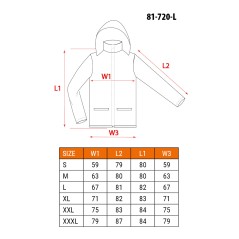 NEO TOOLS 81-720-L Kurtka robocza ostrzegawcza wodoodporna, żółta, rozmiar L 