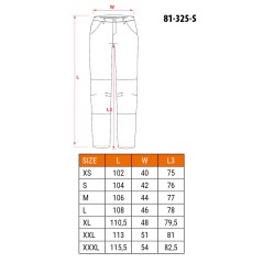 NEO TOOLS 81-325-S Spodnie robocze, 100% cotton, rozmiar S 