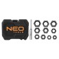 NEO TOOLS 11-922 Nasadki, do uszkodzonych nakrętek, krótkie - zestaw 11 szt.