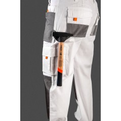 NEO TOOLS 81-120-XL Spodnie robocze, białe, rozmiar XL/56 