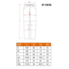 NEO TOOLS 81-120-XL Spodnie robocze, białe, rozmiar XL/56 