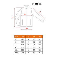NEO TOOLS 81-710-XXL Kurtka robocza ostrzegawcza ocieplana, żółta, rozmiar XXL 
