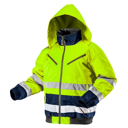 NEO TOOLS 81-710-XL Kurtka robocza ostrzegawcza ocieplana, żółta, rozmiar XL