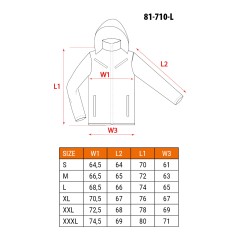 NEO TOOLS 81-710-L Kurtka robocza ostrzegawcza ocieplana, żółta, rozmiar L 