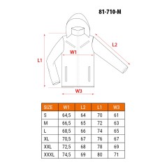 NEO TOOLS 81-710-M Kurtka robocza ostrzegawcza ocieplana, żółta, rozmiar M 