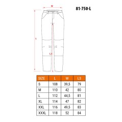 NEO TOOLS 81-750-L Spodnie robocze ostrzegawcze softshell, żółte, rozmiar L 
