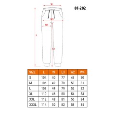 NEO TOOLS 81-282-XXL Spodnie dresowe COMFORT, czarno-szare, rozmiar XXL 