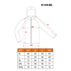 NEO TOOLS 81-810-XXL Kurtka przeciwdeszczowa PU/PVC, EN 343, rozmiar XXL 