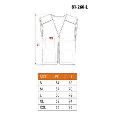 NEO TOOLS 81-260-L Kamizelka robocza HD, rozmiar L/52 