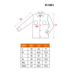 NEO TOOLS 81-549-L Koszula robocza DENIM, rozmiar L 