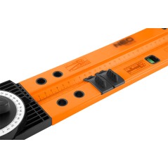 NEO TOOLS 72-225 Kątomierz nastawny z poziomicą 500 mm, 2 libelle, ołówek 