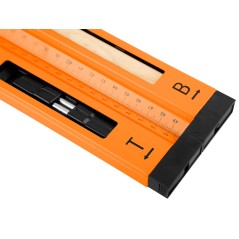 NEO TOOLS 72-225 Kątomierz nastawny z poziomicą 500 mm, 2 libelle, ołówek 