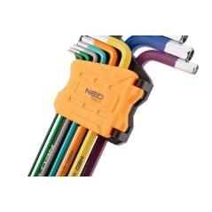 NEO TOOLS 09-512 Klucze sześciokątne 1.5-10 mm, zestaw 9 szt. 
