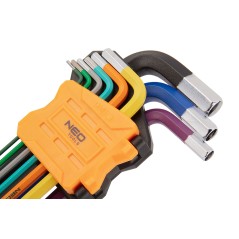 NEO TOOLS 09-512 Klucze sześciokątne 1.5-10 mm, zestaw 9 szt. 