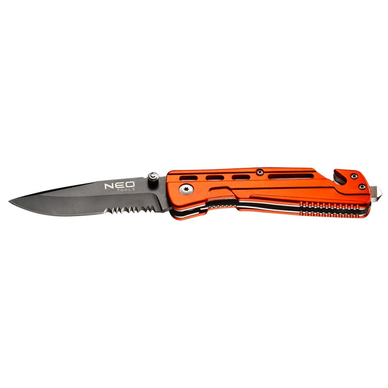 NEO TOOLS 63-026 Nóż składany z blokadą, z ostrzem do pasów