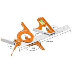 NEO TOOLS 72-120 Kątownik wielofunkcyjny 30 cm 
