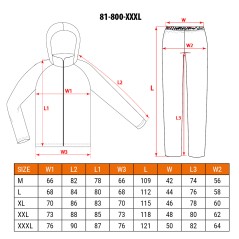 NEO TOOLS 81-800-XXXL Komplet przeciwdeszczowy, rozmiar XXXL 