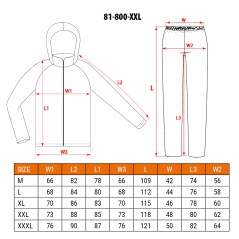NEO TOOLS 81-800-XXL Komplet przeciwdeszczowy, rozmiar XXL 