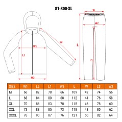 NEO TOOLS 81-800-XL Komplet przeciwdeszczowy, rozmiar XL 