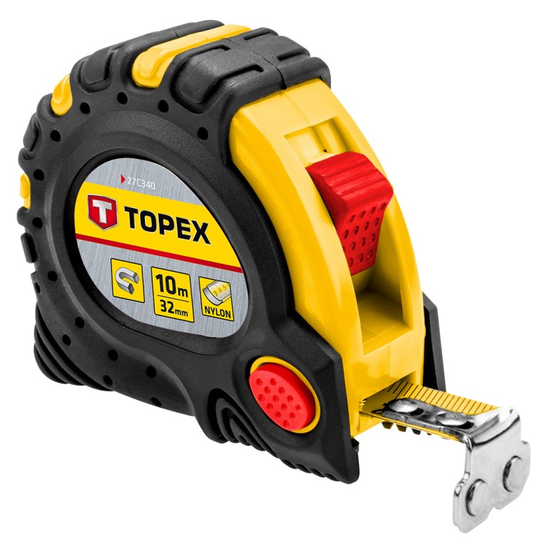 TOPEX 27C340 Miara zwijana stalowa 10 m x 32 mm, magnes