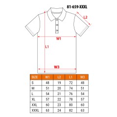 NEO TOOLS 81-659-XXXL Koszulka polo DENIM, czarna, rozmiar XXXL 