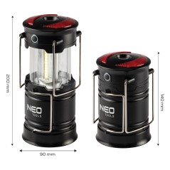 NEO TOOLS 99-030 Lampa biwakowa bateryjna 200 lm 3xAA 3 w 1 COB LED 