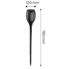 NEO TOOLS 99-057 Lampa ogrodowa solarna płomień SMD wbijana 