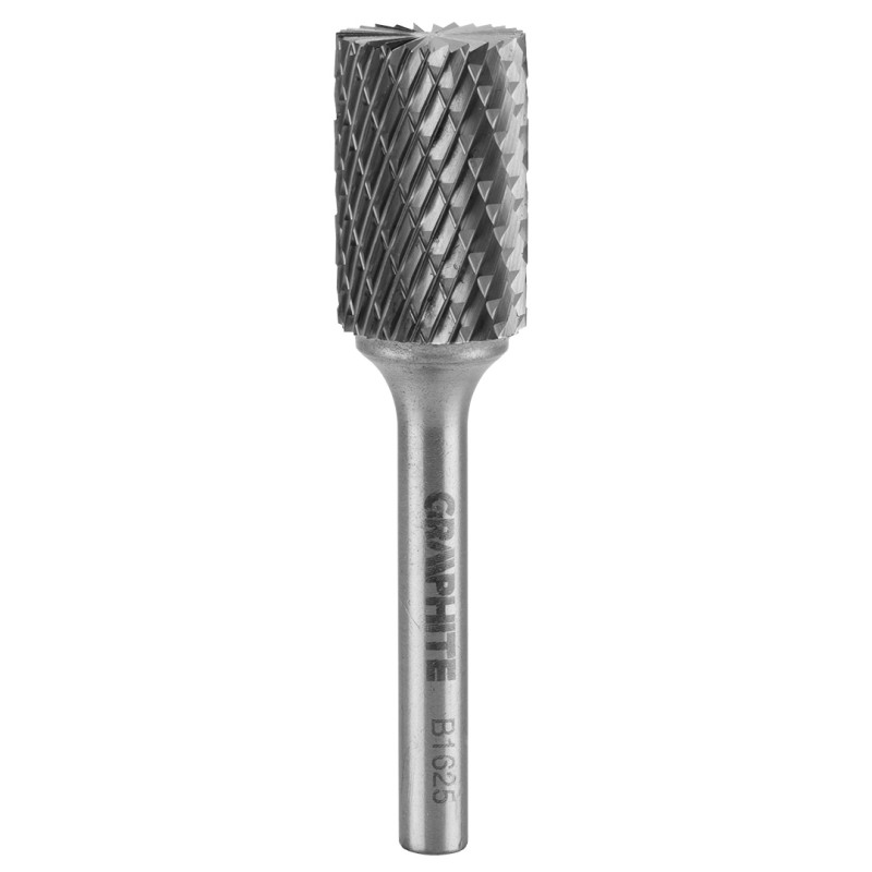 GRAPHITE 55H359 Frez do metalu HM, typ B (walcowy z ostrzami na górze), 16 x 25 mm, trzpień 6 x 45 mm
