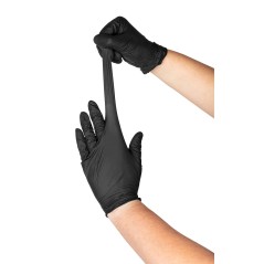 NEO TOOLS 97-691-XL Rękawiczki nitrylowe, czarne, 100 sztuk, rozmiar XL 