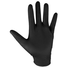 NEO TOOLS 97-691-XL Rękawiczki nitrylowe, czarne, 100 sztuk, rozmiar XL 