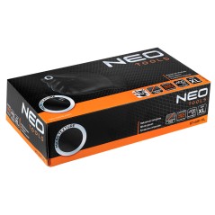 NEO TOOLS 97-691-XL Rękawiczki nitrylowe, czarne, 100 sztuk, rozmiar XL 