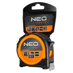 NEO TOOLS 67-111-1 Miara zwijana stalowa 8 m x 25 mm, magnes 